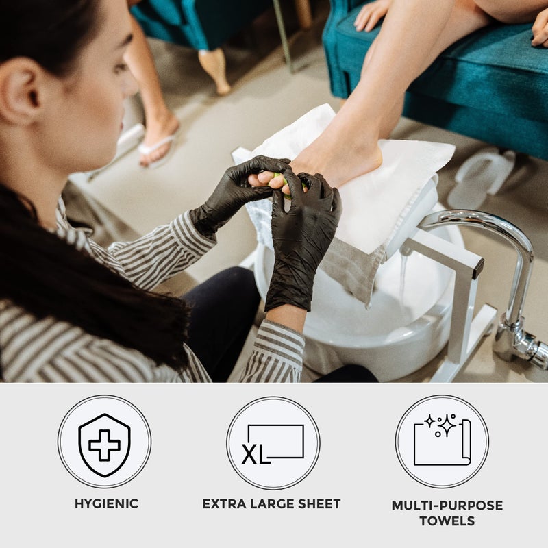 ForPro Professional Collection Original Nail Care Towels for Manicures and Pedicures, Lint-Free, Disposable Towels, 12" x 16", 50-Count - Image 5